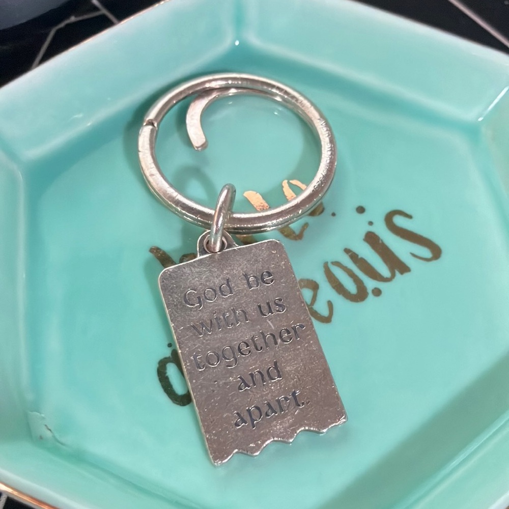 James Avery Mizpah Key Chain Silver Inspirational Keychain